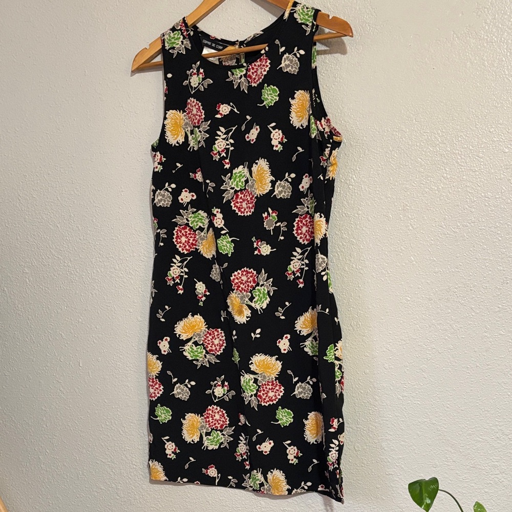 Size 9/10 vintage ESPRIT De Corp Floral Sleeveless Dress